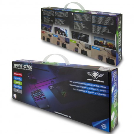 Ensemble clavier et souris de jeu Chlorfor PS4 PS5 Xbox One N-Switch  Xbox360 convertisseur mécanique filaire rétroéclairage arc-en-ciel